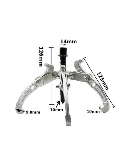 EXTRACTOR 3" DE 3 GARRAS Cr-V 3000KG - TOTAL EXTRACTOR 3" DE 3 GARRAS Cr-V 3000KG - TOTAL