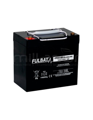 BATERIA CICLICA AGM FPC12-60 12V 60 Ah. (L 229 x A 138 x H 230 ) 