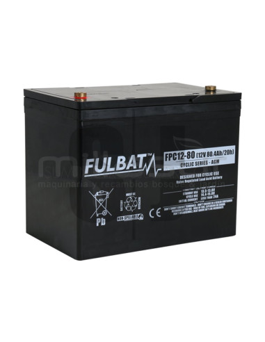 BATERIA CICLICA AGM FPC12-80 12V 80,4 Ah. ( 260 x 168 x 214 ) 