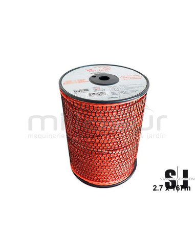 NYLON VORTEX ALU NARANJA 2.7 x 167 m. BOBINA (ANTIRUIDO-COPOLIMERO)