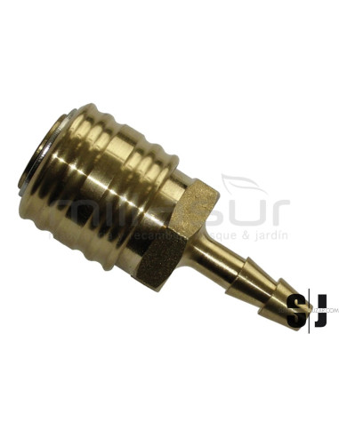 CONECTOR RAPIDO AIRE COMPREMIDO 1/4" X 6mm - HEMBRA - LATON