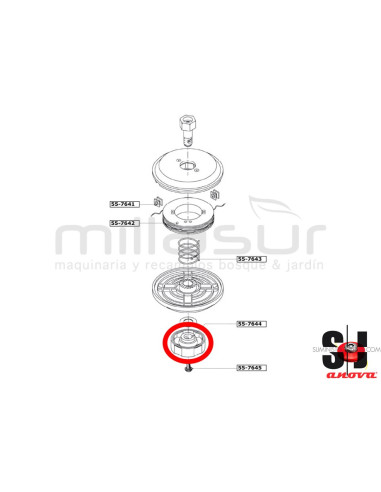 POMO INFERIOR DE ALUMINIO CABEZAL PT130 ( 55-764)