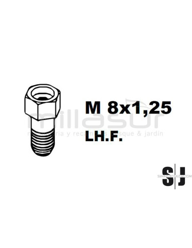 ADAPTADOR PT130 8x1,25 Izq/Hembra