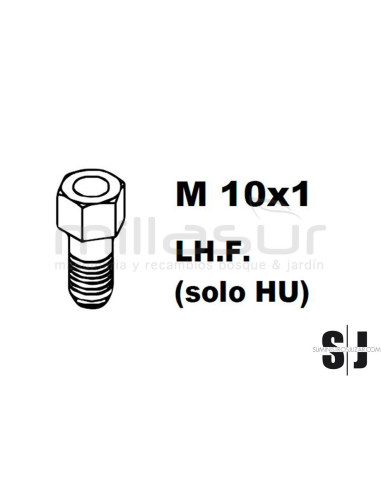 ADAPTADOR PT130 10x1,00 Izq/Hembra (SOLO HUSQVARNA)