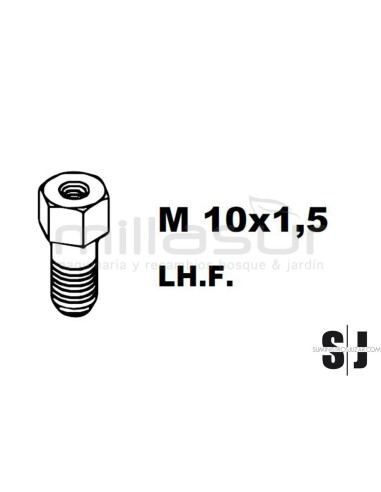 ADAPTADOR PT130 10x1,5 Izq/Hembra