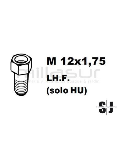 ADAPTADOR PT130 12x1,75 Izq/Hembra