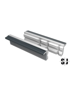 Par de mordazas de aluminio doble ranurado, magnéticas, 150mm