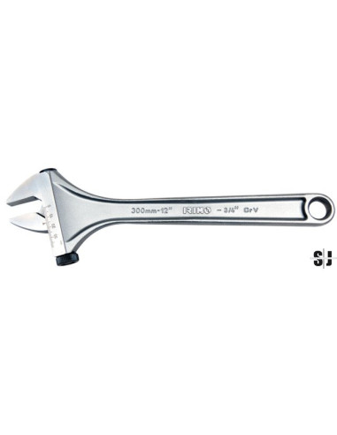 Llave ajustable de moleta lateral 16" cromada