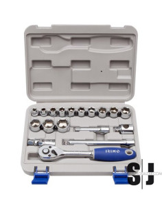 Juego de vasos 3/8", 18 piezas