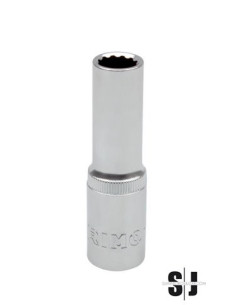 Vaso 1/2" bihexagonal 22mm, serie larga