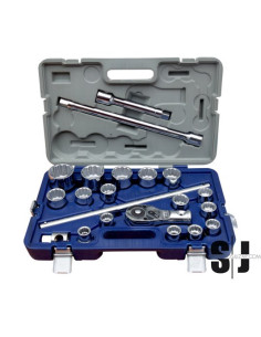 Juego vasos bihexagonales 3/4" ( 19-50mm), 21 piezas 