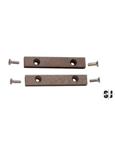 Pareja de mordazas con tornillos para tornillo banco guía cuadrada 207-100 / 207-150, 125mm