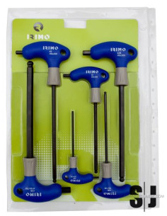 Juego 6 destornilladores allen mango en T con bola hexagonal