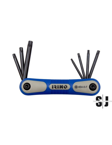 Juego navaja 8 llaves acodadas pavonadas TORX® inviolables T9-T40