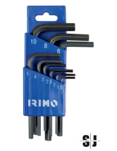 Juego petaca 9 llaves hexagonales pavonadas 1,5-10mm