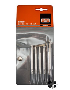 Juego de destornilladores ranurados de precisión, 0,6-2,5 mm (5 piezas)