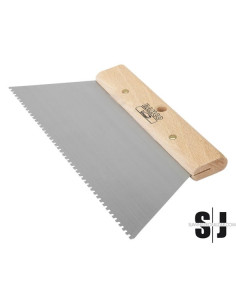 Espátula de encolar con dentado con forma rectangular de 130 mm x 120 mm