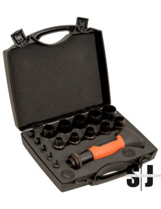Juego de sacabocados intercambiables de 3 mm a 30 mm 16 unidades/caja de plástico
