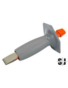 Cincel de chapista con vástago plano y protección, 400 mm