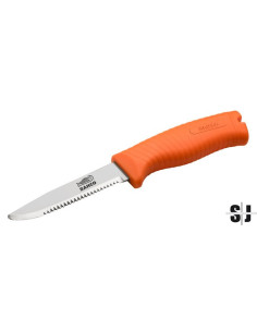 Cuchillo de rescate flotante con mango fluorescente de 102 mm
