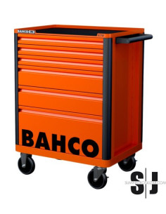 Carro HUB de almacenamiento E72 negro de 26" con seis cajones de 693 mm x 510 mm x 955 mm