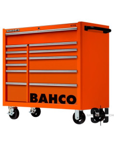Carro C75 clásico naranja con 12 cajones de 1100 mm x 501 mm x 50 mm