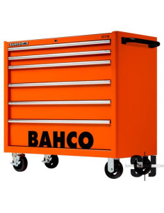 Carro C75 clásico naranja de 40" con seis cajones de 986 mm x 501 mm x 1100 mm
