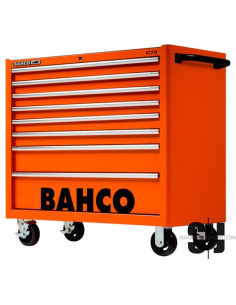 Carro C75 clásico naranja con ocho cajones de 986 mm x 501 mm x 1100 mm