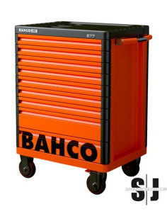 Carro HUB de almacenamiento E77 premium gris de 26" con nueve cajones de 693 mm x 510 mm x 965 mm