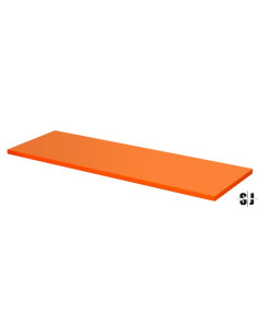 Bandeja inferior de acero para los bancos de trabajo 1495WB color naranja de 30 mm x 504 mm x 1800 mm