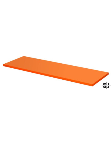 Bandeja inferior de acero para los bancos de trabajo 1495WB color naranja de 30 mm x 504 mm x 1800 mm