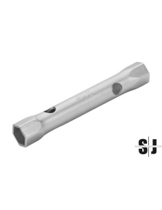 Llave de tubo de dos bocas tubular de 6 mm x 7 mm con acabado cromado de 102 mm