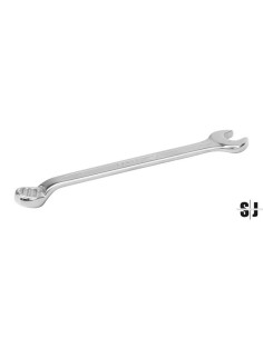 Llave combinada acodada de 1-1/16" con acabado cromado de 330 mm