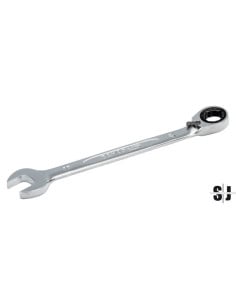 Llave combinada de carraca de 32 mm con acabado cromado de 425 mm