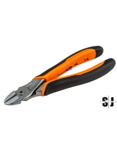 Alicates de corte diagonal ERGO™ con mango bi-componente de apertura automática y acabado cromado niquelado (160 mm, embalaje in
