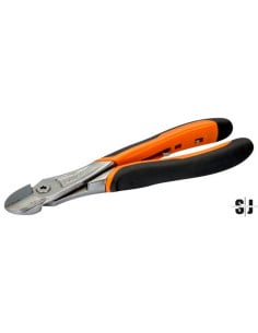 Alicates de corte diagonal ERGO™ para industria pesada, con mango bi-componente de apertura automática y acabado cromado (160 mm