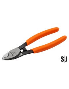 Alicates para corte y pelado de cables con mangos recubiertos de PVC para cables de cobre y aluminio, 160 mm