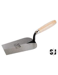 Paleta de albañil modelo Sevilla con mango de madera de 200 mm x 118 mm