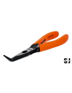 Alicates de boca semirredonda y punta curvada 45°, con mangos monomateriales (160 mm)