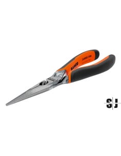 Alicates ERGO™ de boca semirredonda cromados, con mangos bi-materiales (140 mm) Embalaje industrial