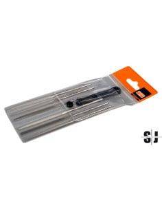 Juego de limas de aguja, corte suave, sin mango, 140 mm: 6 piezas