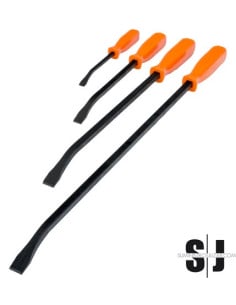 Juego de palancas de cabeza plana con mango de PVC, 640 mm