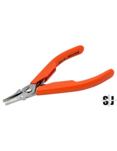 Alicates de boca plana con mangos sintéticos y acabado pulido brillante (120 mm)