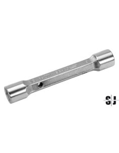 Llave de tubo de dos bocas de 13 mm x 17 mm con acabado cromado de 153 mm