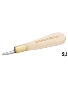 Cuchillo punzón para electricistas con mango de madera
