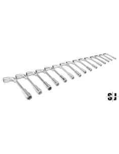 Juego de llaves de tubo acodadas de dos bocas métricas con perfil Dynamic-Drive™ de 12 x 6 puntos (15 piezas/caja)
