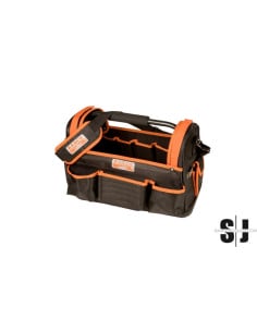 Bolsa portaherramientas textil abierta con base rígida de 24 L de 300 mm x 240 mm x 410 mm