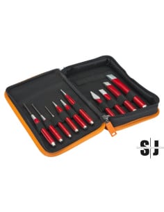 Juego de botadores y cinceles: 10 piezas/estuche de plástico