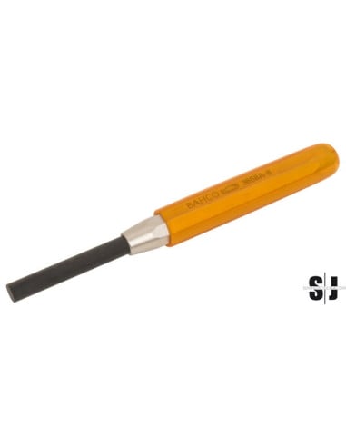 Botador cilíndrico de 3 mm con mango octogonal y protector para la mano, 150 mm