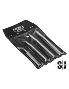 Juego de granetes con acabado cromado: 4 piezas/estuche